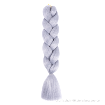Wholesale 24'' Ombre Yaki Jumbo Braids Pre-stretched Crochet Synthetic Afro Braiding Hair Extensions Expression Braiding Hair